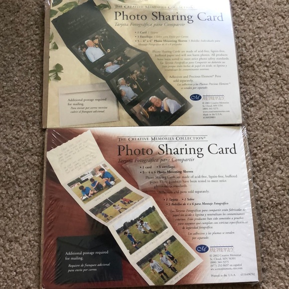 Creative Memories photo sharing cards 2 pack - Picture 1 of 3